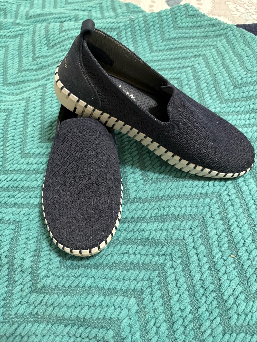 Skechers Navy Slip-On Knit Casual Sneakers